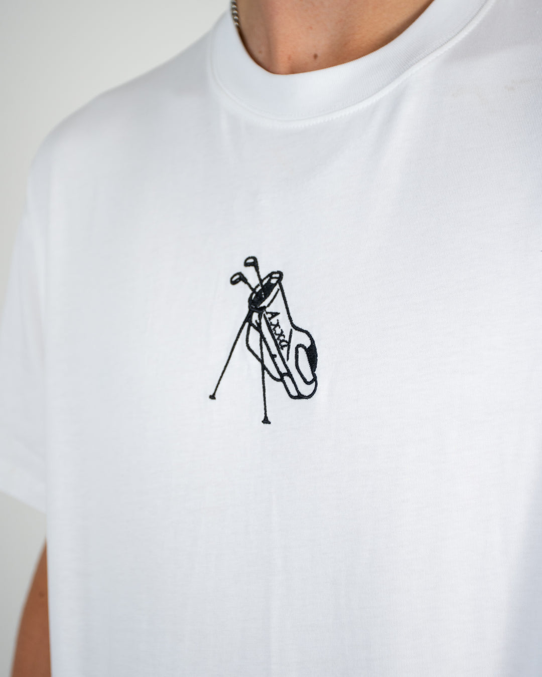 White Golf Bag Tee