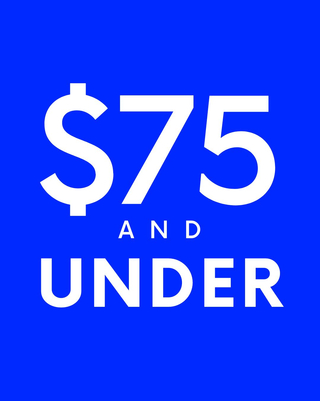 $75 & Under