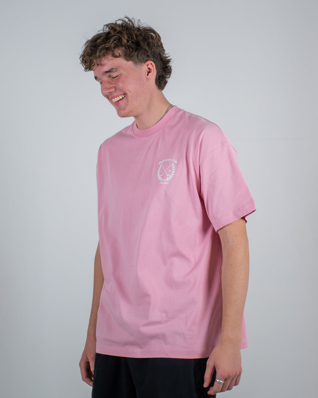 Salmon Pink Manly Country Club Oversize Tee