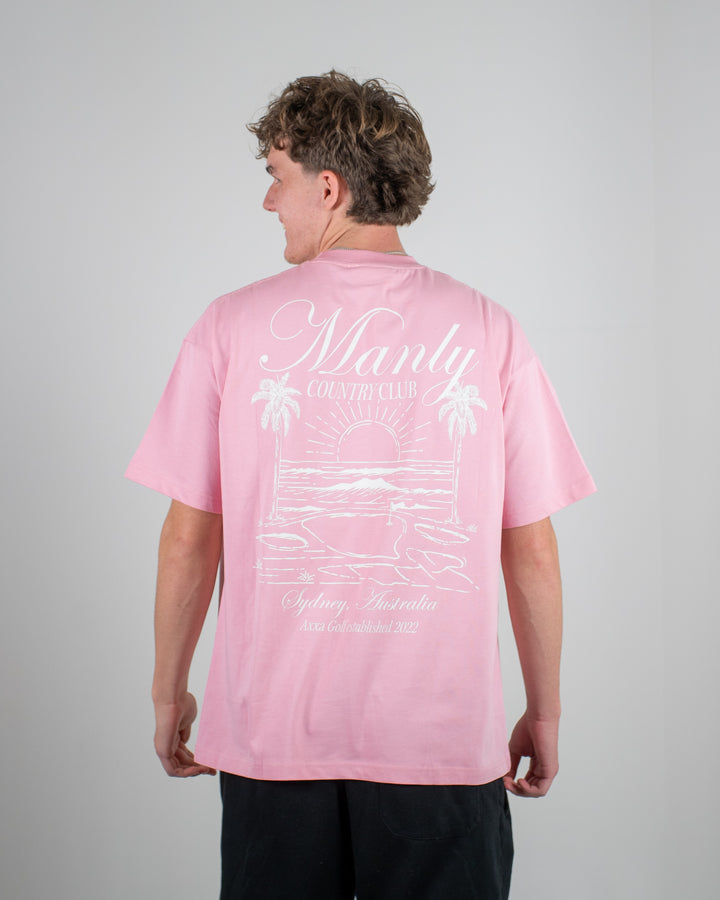 Salmon Pink Manly Country Club Oversize Tee