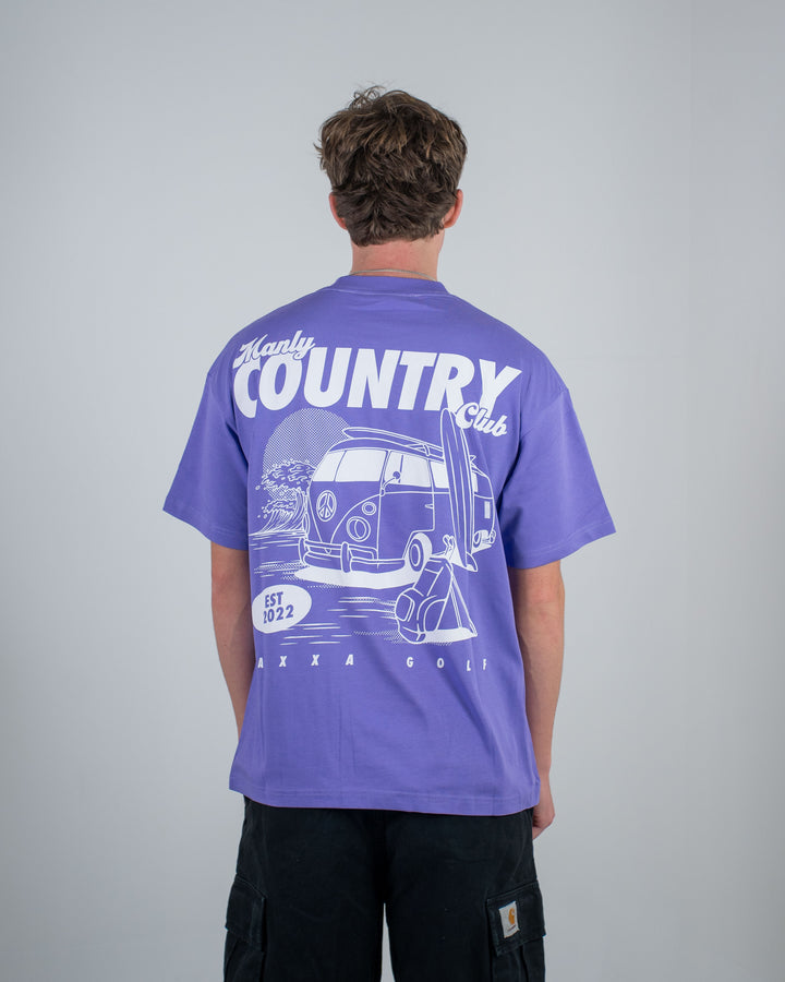Lavender Manly Country Club Oversize Tee