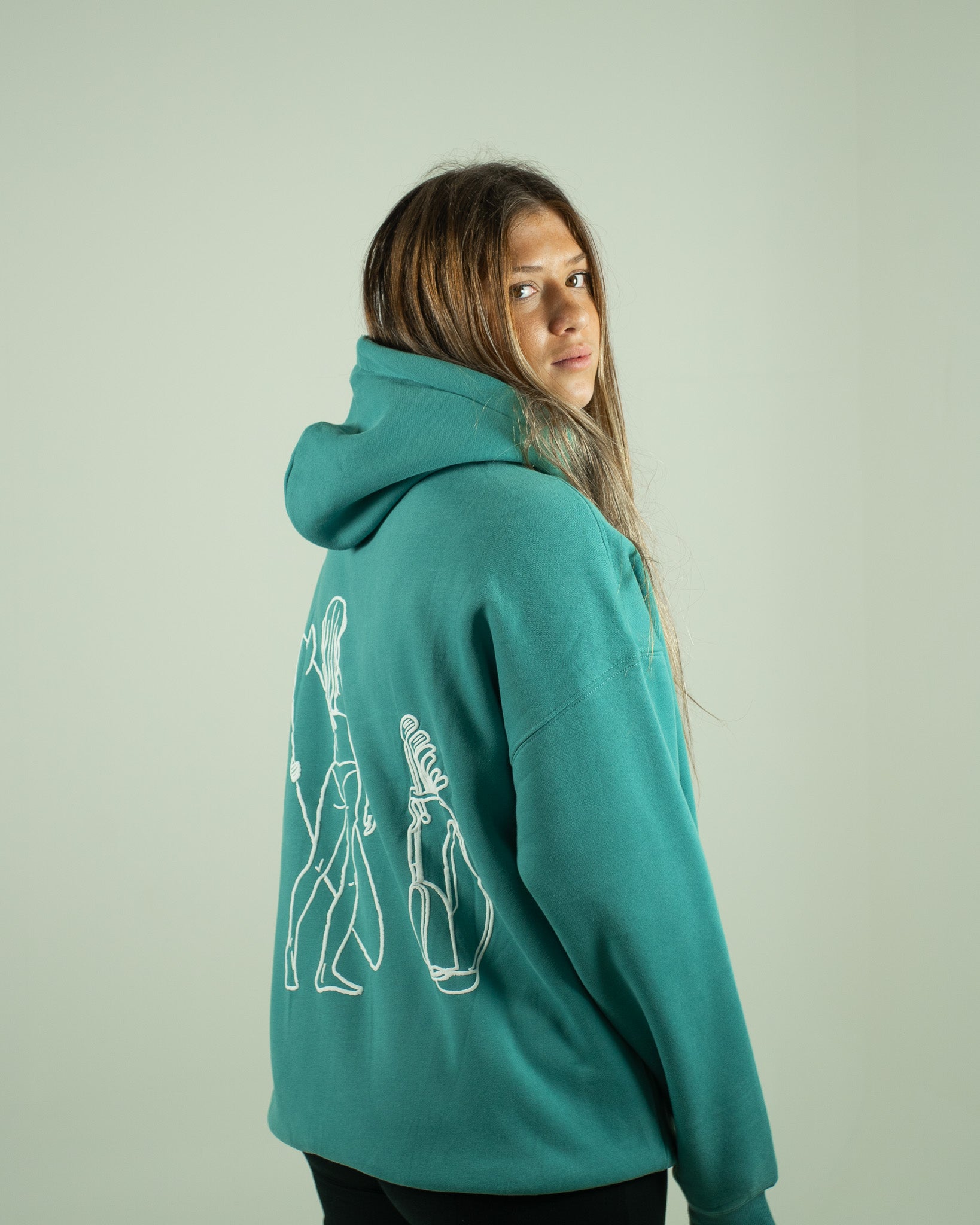 #FR2 GOLF 沖縄限定 TurquoiseBlue Zip Hoodie Rhone LPGA Full Zip Dream Cloud Hooded Sweatshirt in Blue