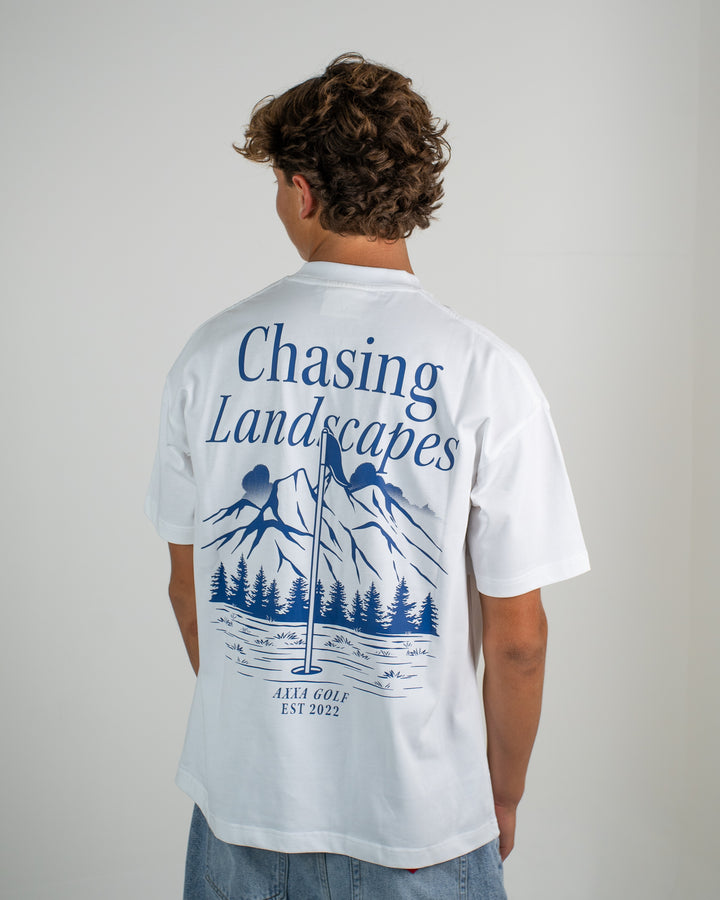 White Chasing Landscapes Mountain Tee