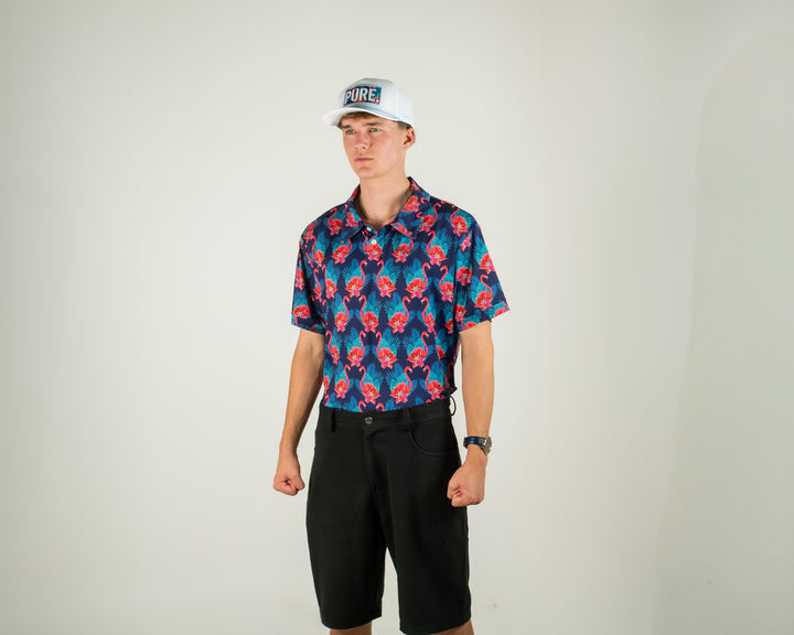 Flamingo Fade Polo