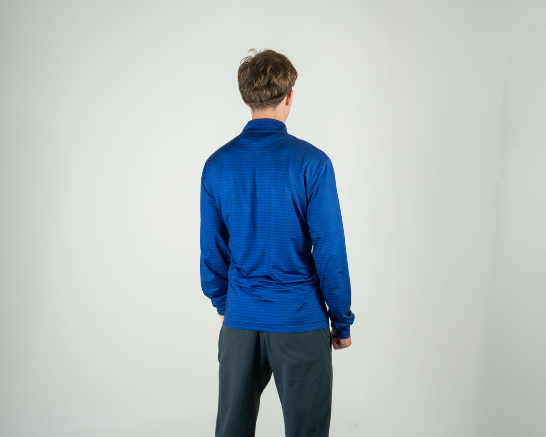 Blue Stripe Quarter Zip