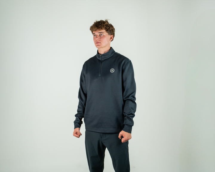 Black Stripe Quarter Zip