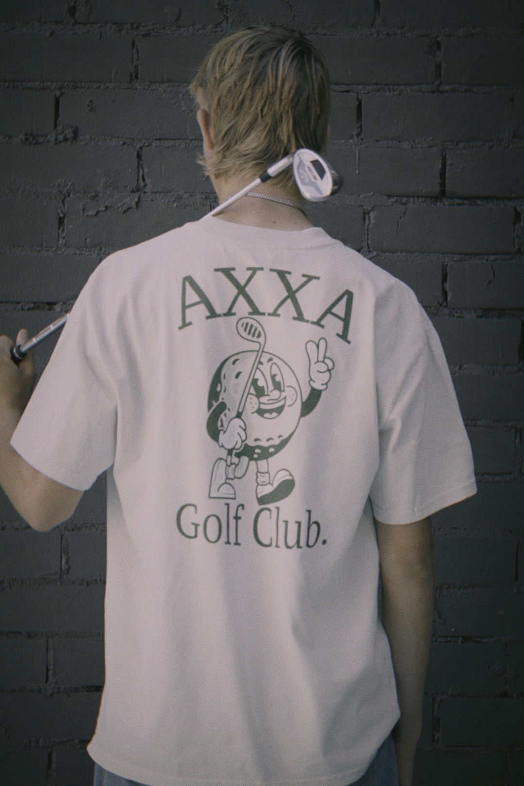 Axxa Golf Club Gray Oversized faded t-shirt