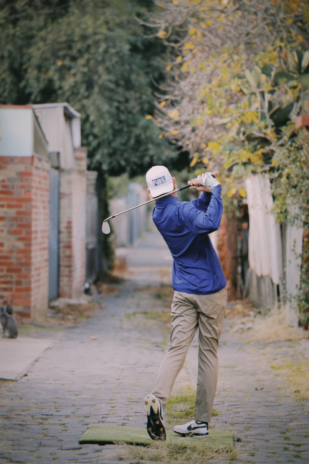 Blue Stripe Quarter Zip