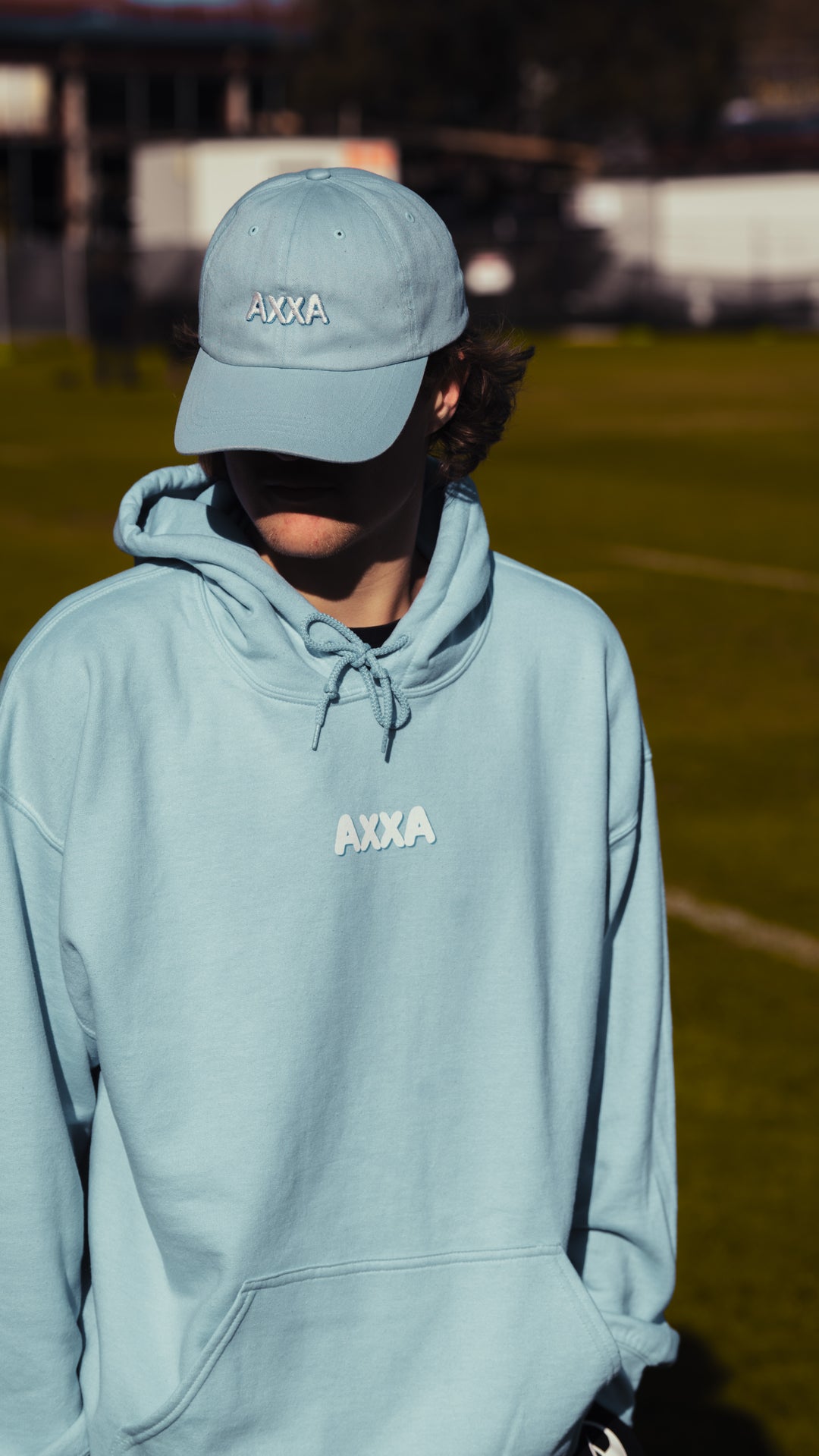 Axxa Bubble Baby Blue Logo Hoodie