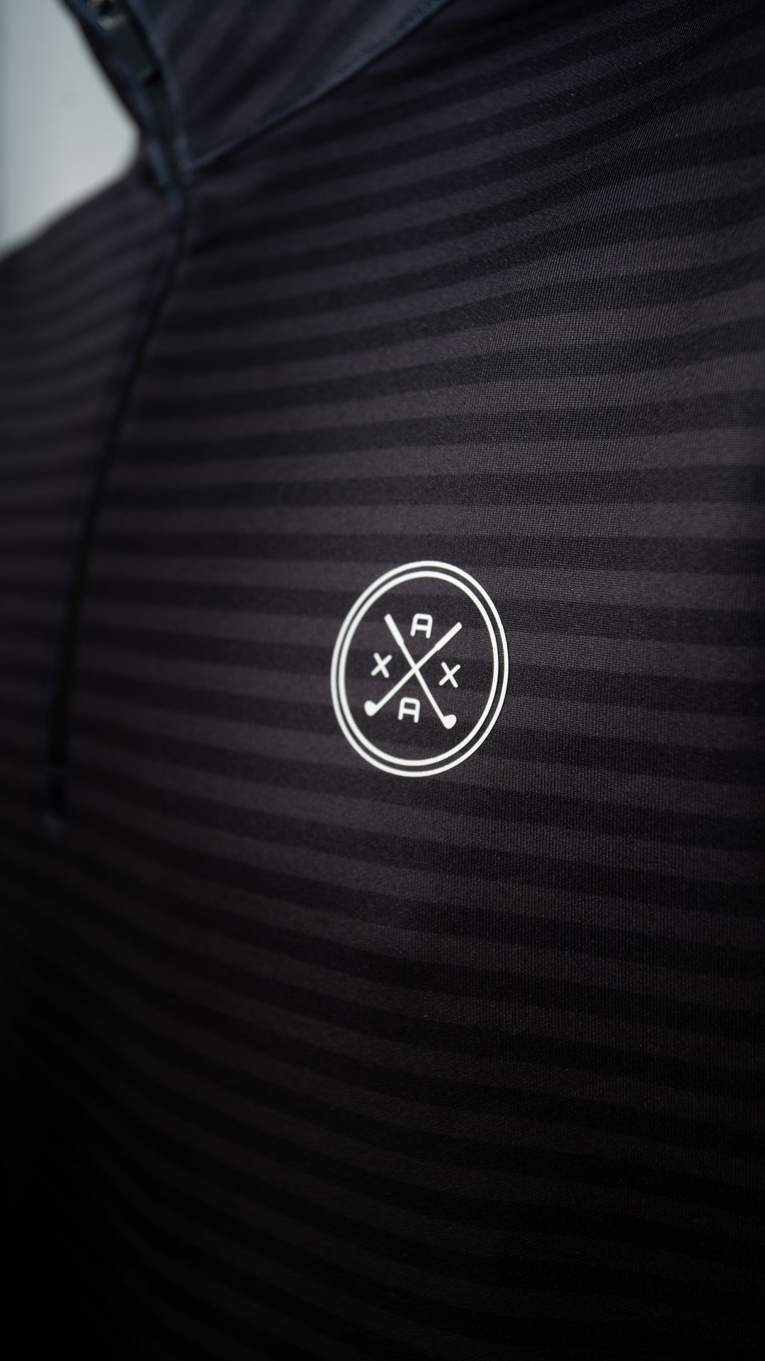 Black Stripe Quarter Zip