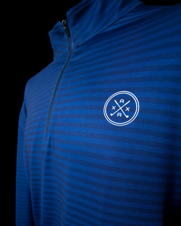 Blue Stripe Quarter Zip