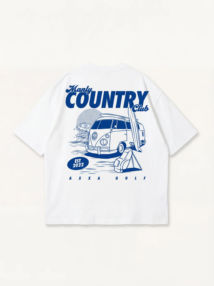 White Manly Country Club Oversize Tee