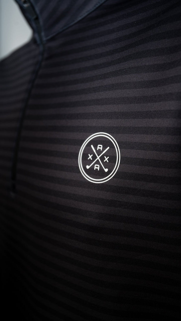 Black Stripe Quarter Zip - Axxa golf